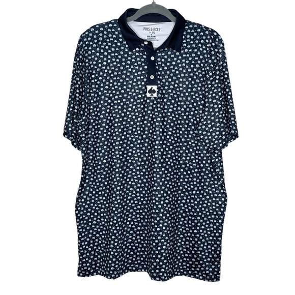 Pins And Aces Shirts Pins And Aces Xl Mens Blue White Short Sleeve